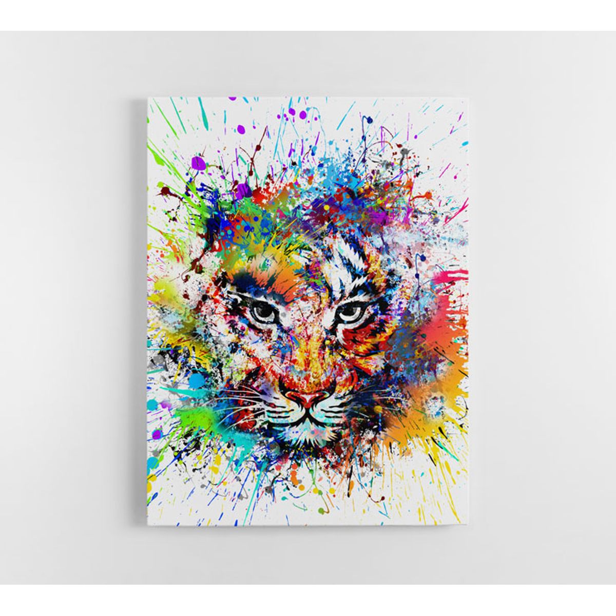 TAYRONA STORE - Cuadro En Lienzo Para Habitaciones Tigre Colores 01 30x40cm