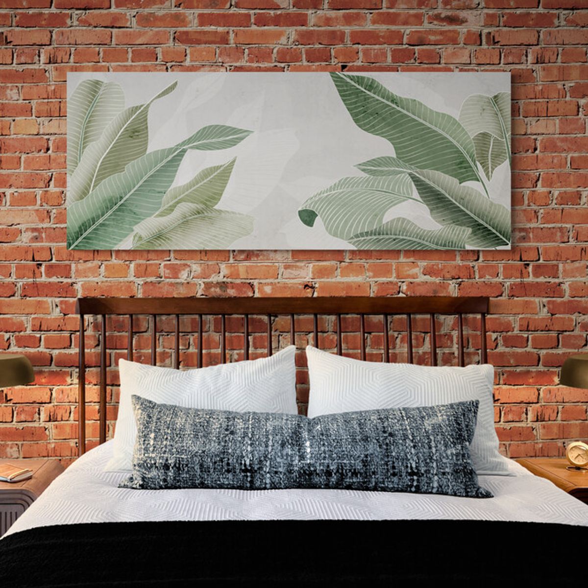 TAYRONA STORE - Cuadro En Lienzo Para Habitaciones Hojas 158 125x50cm