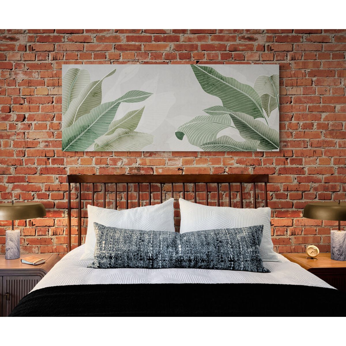 TAYRONA STORE - Cuadro En Lienzo Para Habitaciones Hojas 158 125x50cm