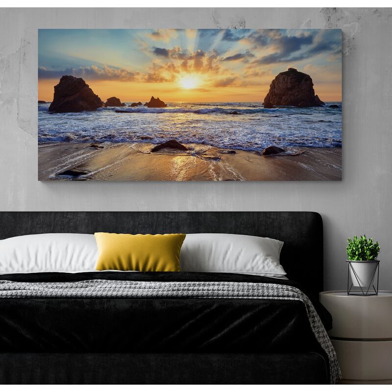 TAYRONA STORE - Cuadro En Lienzo Para Habitaciones Playa 166 100x40cm