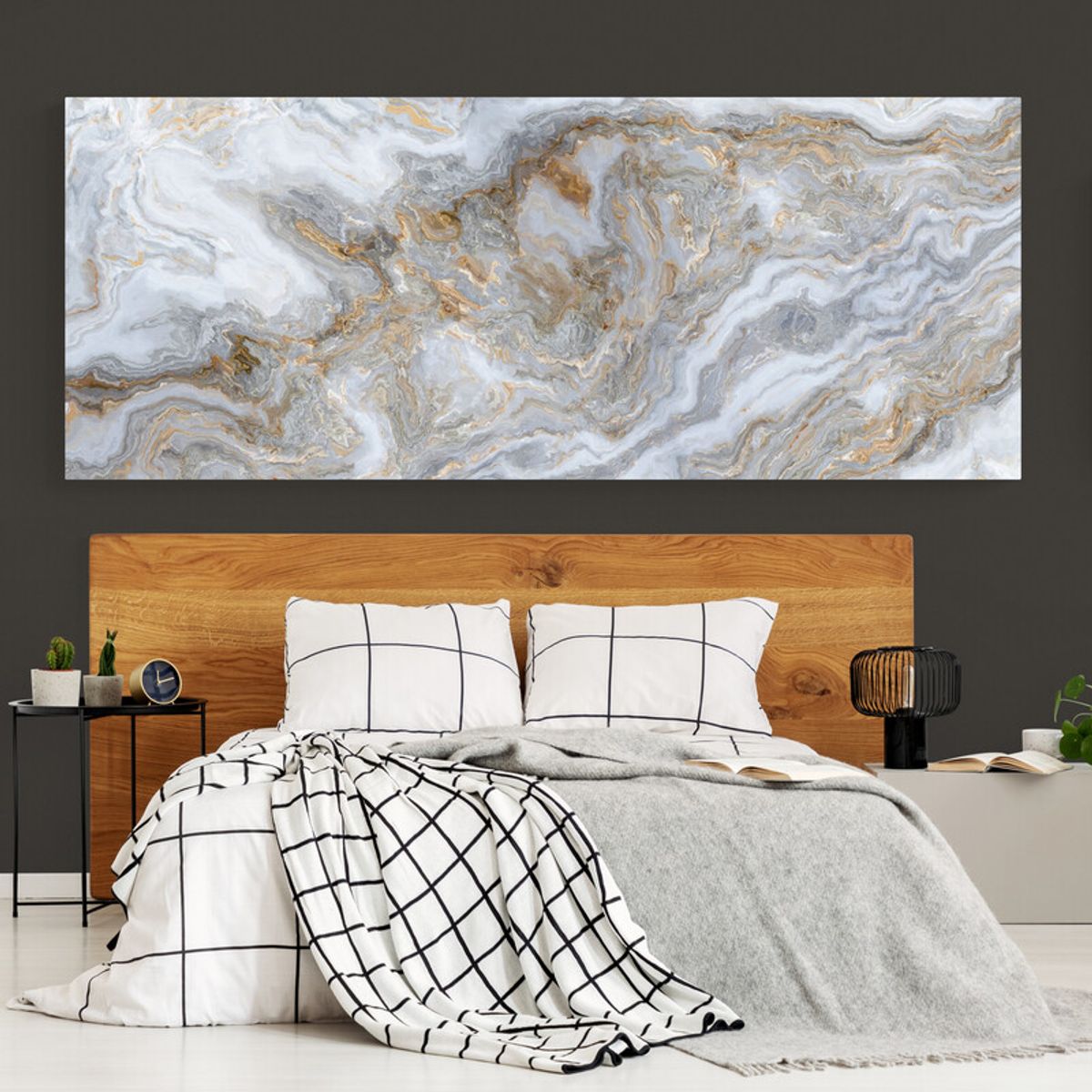 TAYRONA STORE - Cuadro En Lienzo Para Habitaciones Marmol Textura 094 100x40cm.