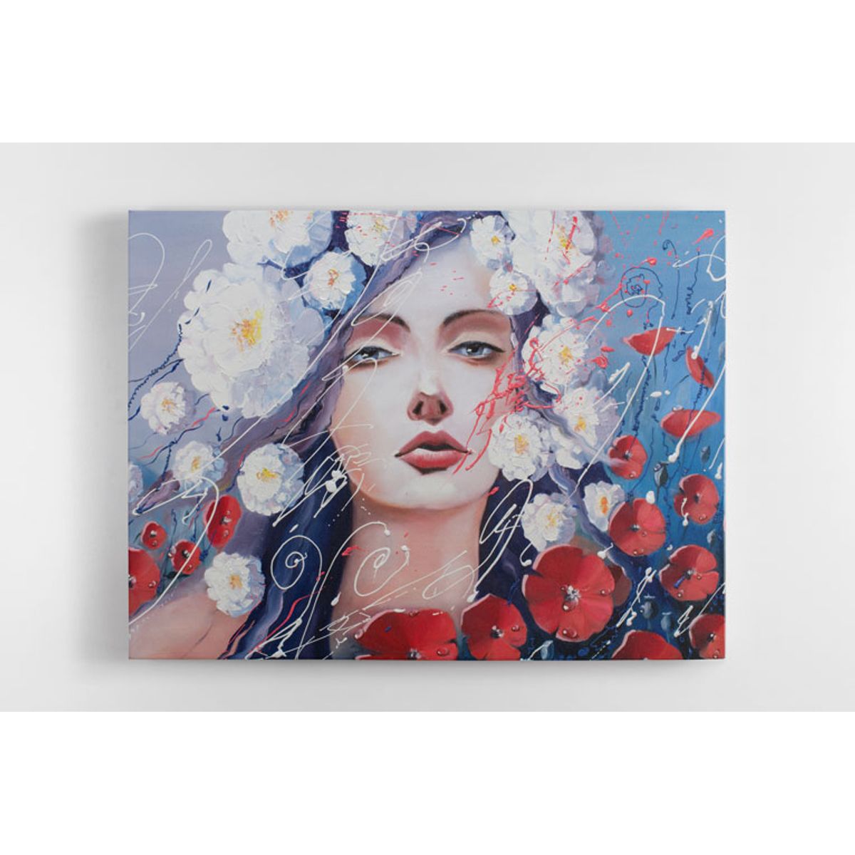 TAYRONA STORE - Cuadro En Lienzo Para Habitaciones Pintura Mujer 06 125x100cm