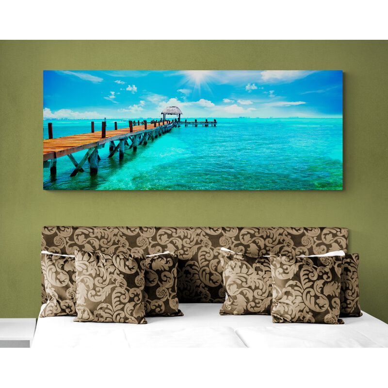 TAYRONA STORE - Cuadro En Lienzo Para Habitaciones Playa 120 100x40cm