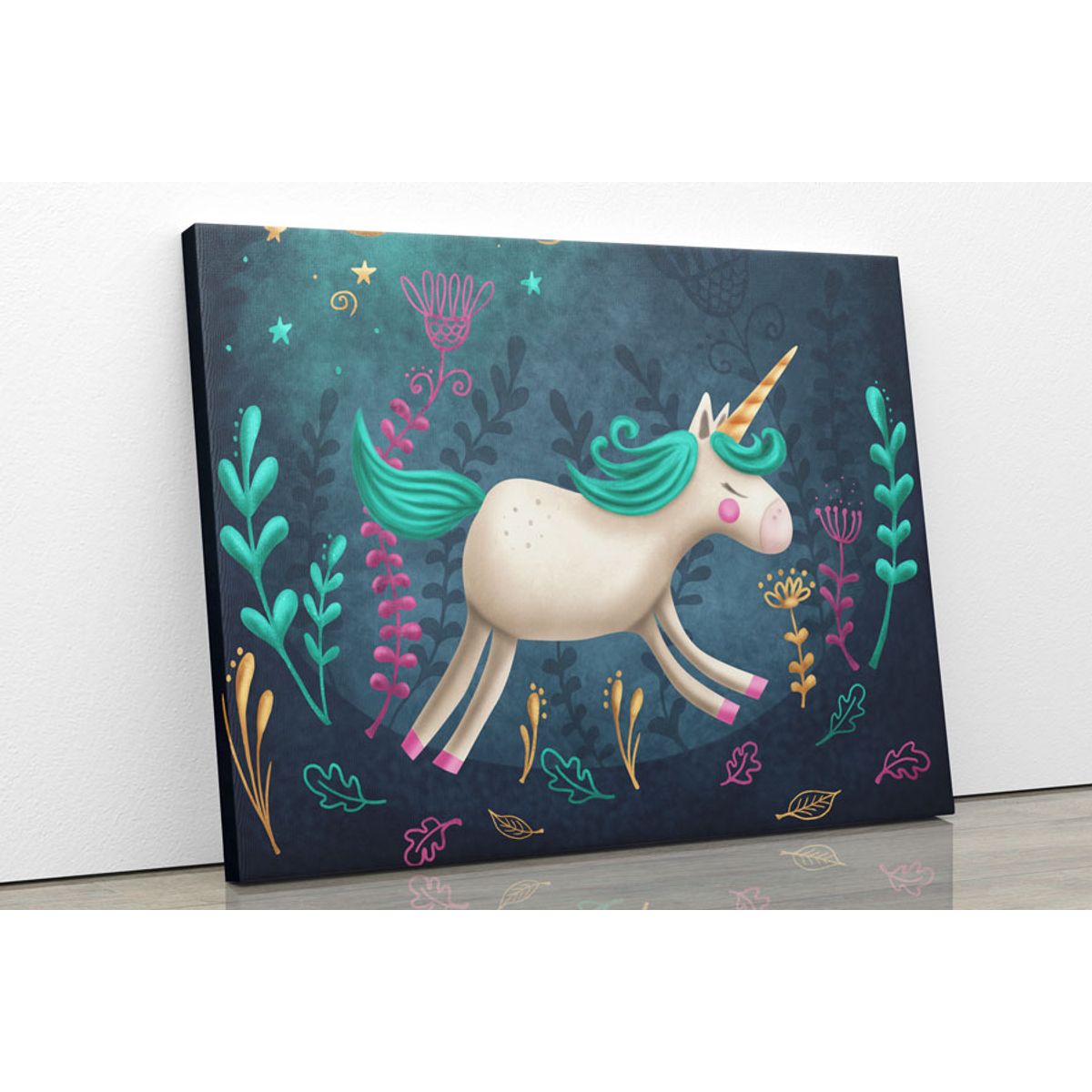 TAYRONA STORE - Cuadro En Lienzo Para Habitaciones Unicornio 100 75x60cm