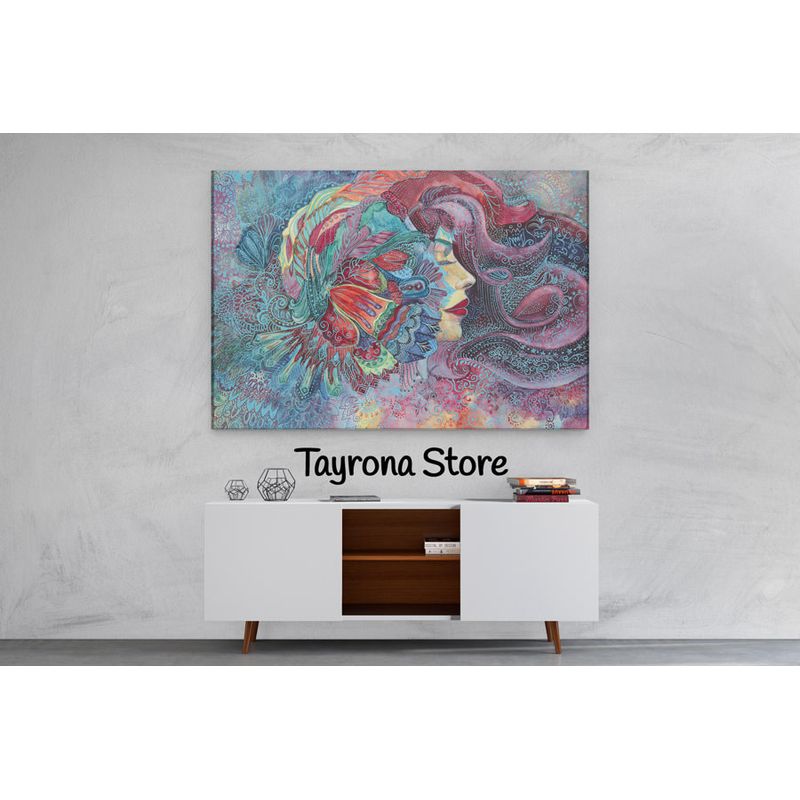 TAYRONA STORE - Cuadro En Lienzo Para Habitaciones Fantasía 113 70x50cm