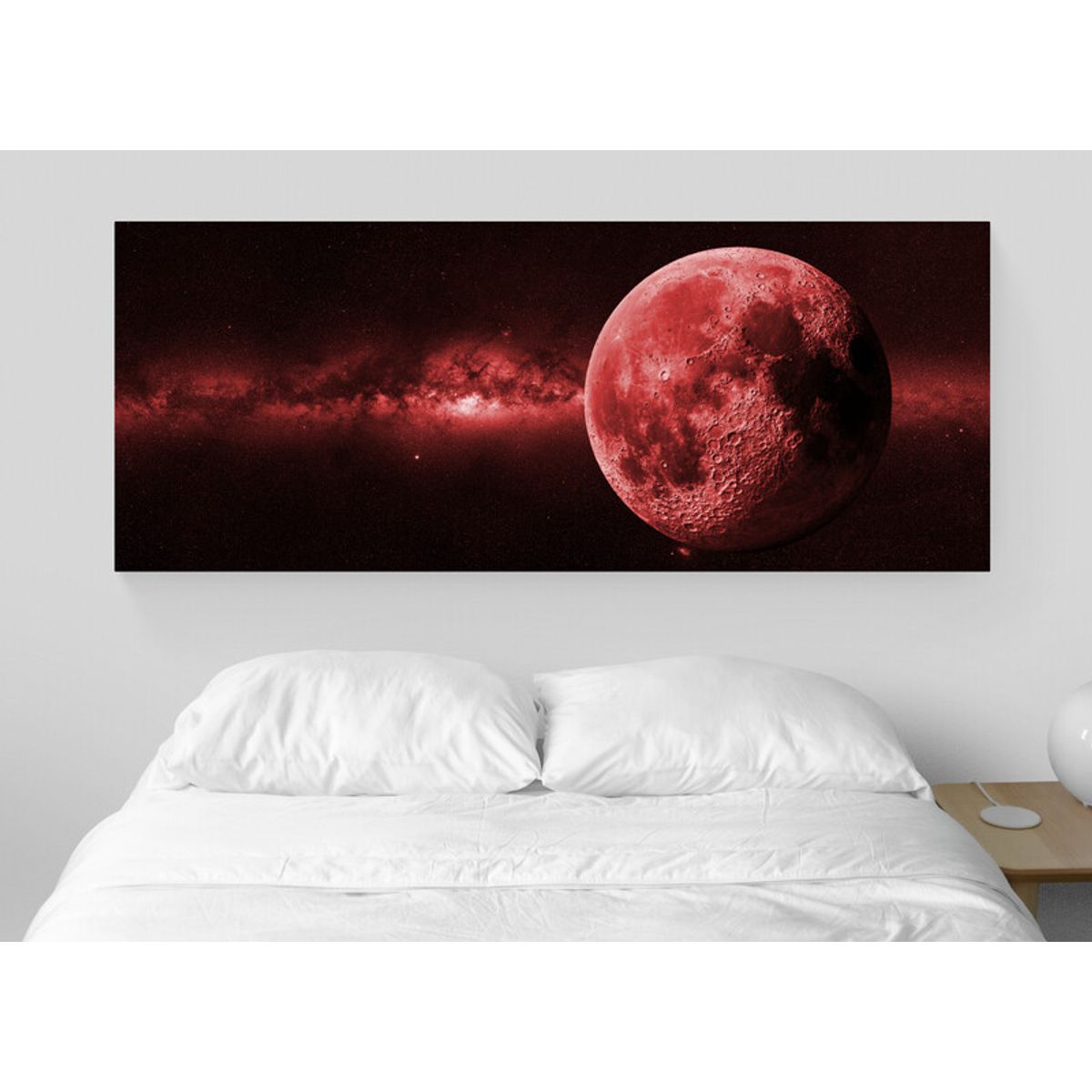 TAYRONA STORE - Cuadro En Lienzo Para Habitaciones Luna Roja 023 100x40cm.