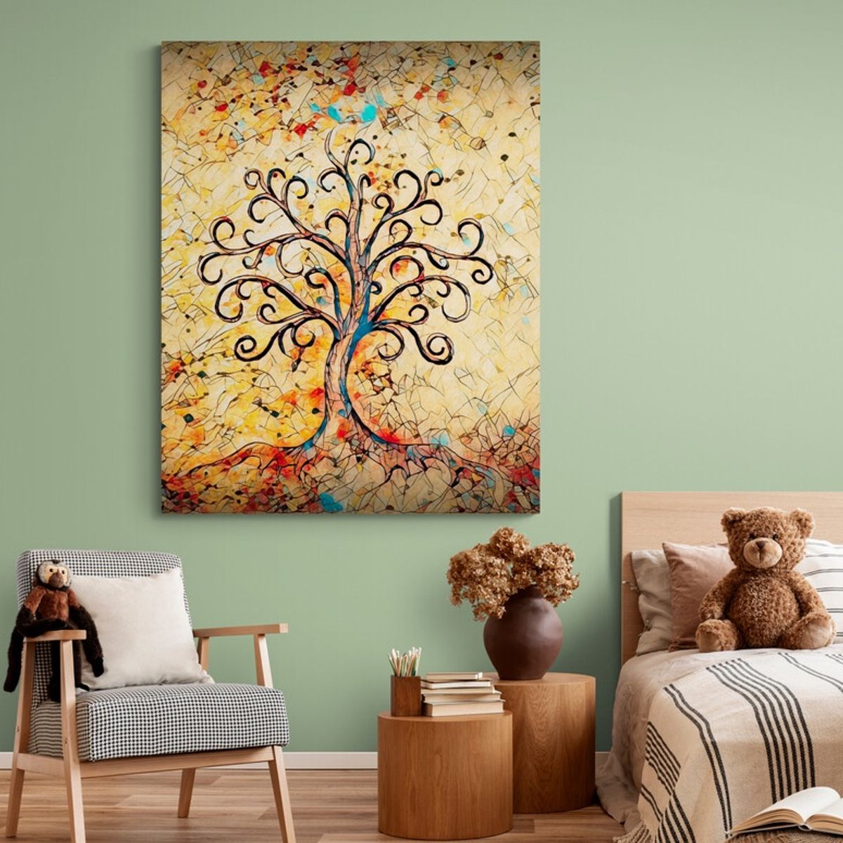 TAYRONA STORE - Cuadro Lienzo Para Habitaciones Arbol De La Vida 039 40x50cm