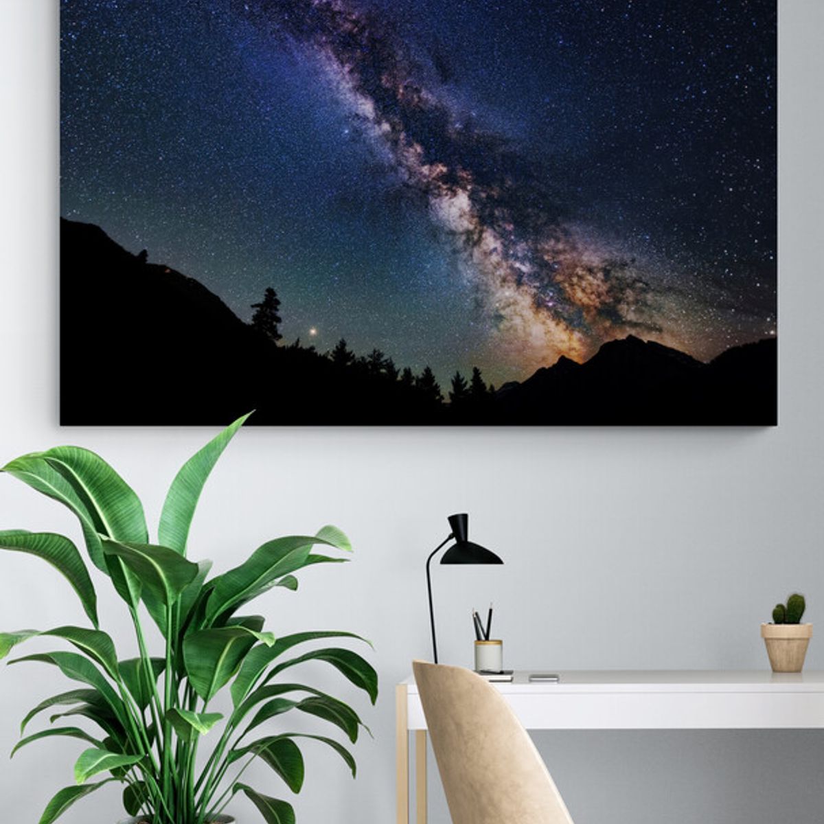 TAYRONA STORE - Cuadro En Lienzo Para Habitaciones Via Lactea 036 70x50cm