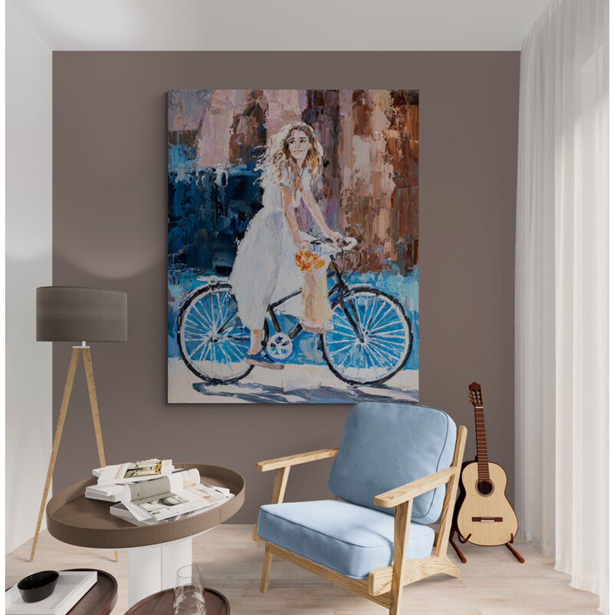 TAYRONA STORE - Cuadro En Lienzo Para Habitaciones Pintura Mujer 236 40x50cm