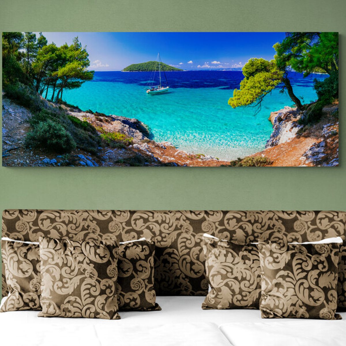 TAYRONA STORE - Cuadro En Lienzo Para Habitaciones Playa 122 125x50cm