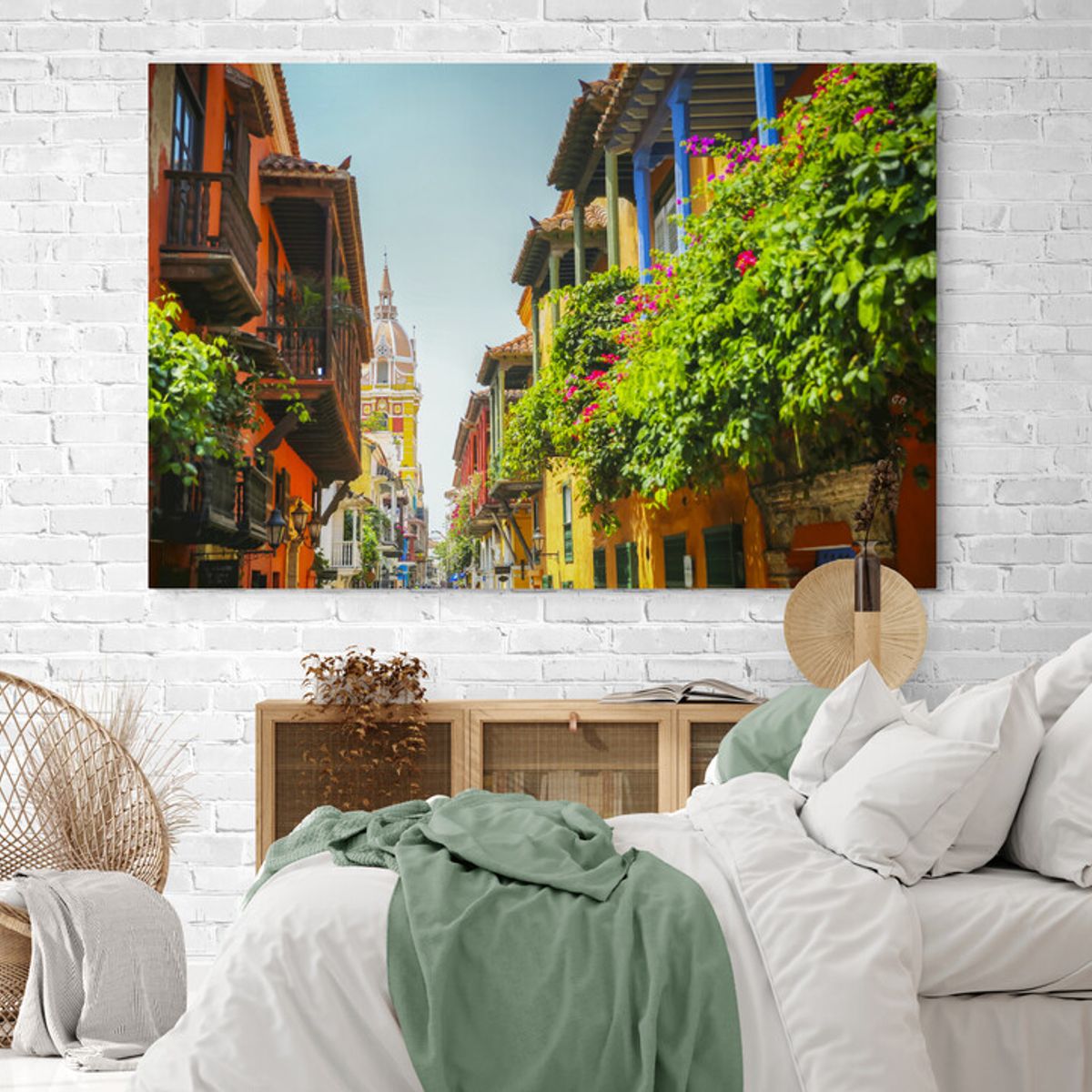 TAYRONA STORE - Cuadro En Lienzo Para Habitaciones Cartagena 012 120x80cm