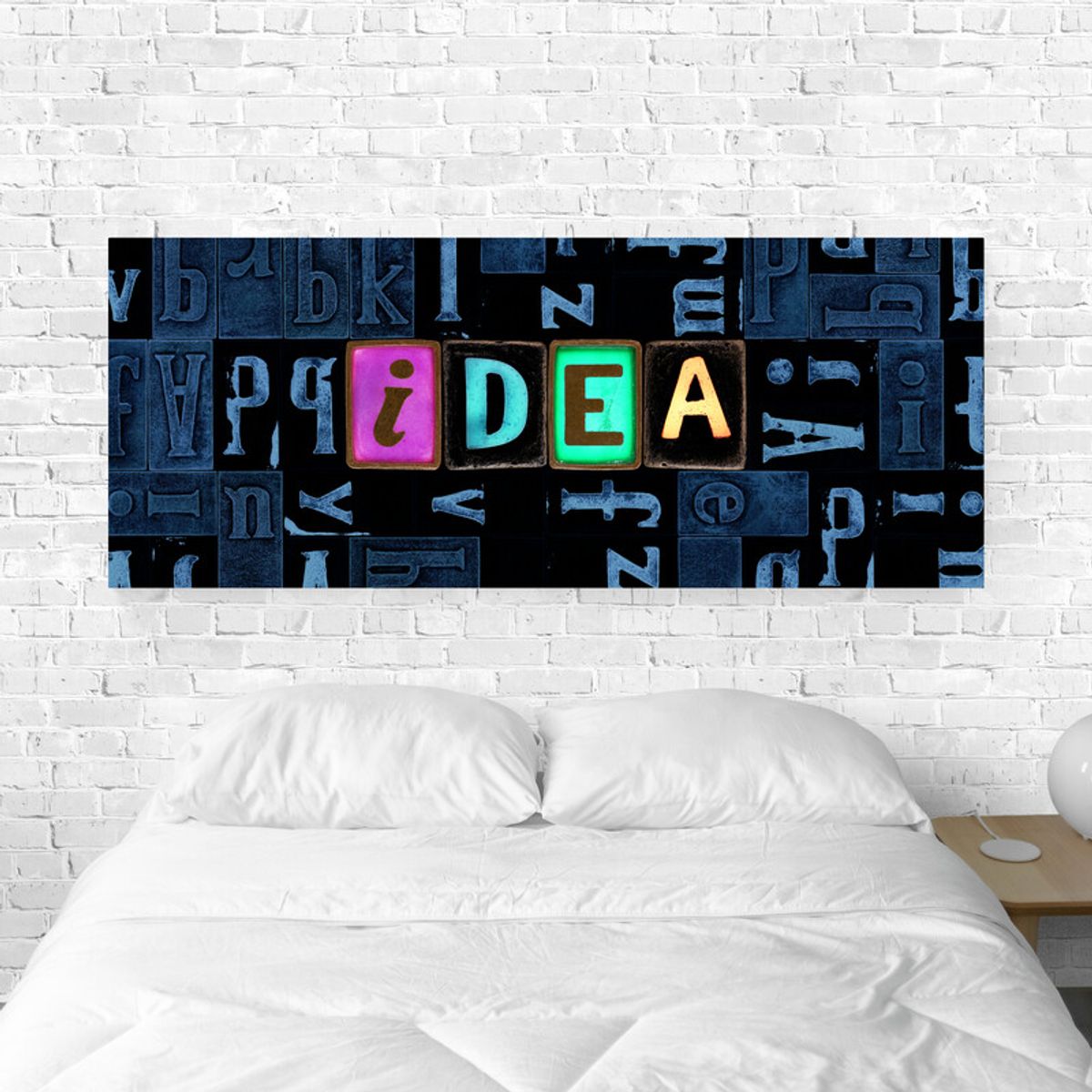 TAYRONA STORE - Cuadro En Lienzo Para Habitaciones Idea Letras 100x40cm