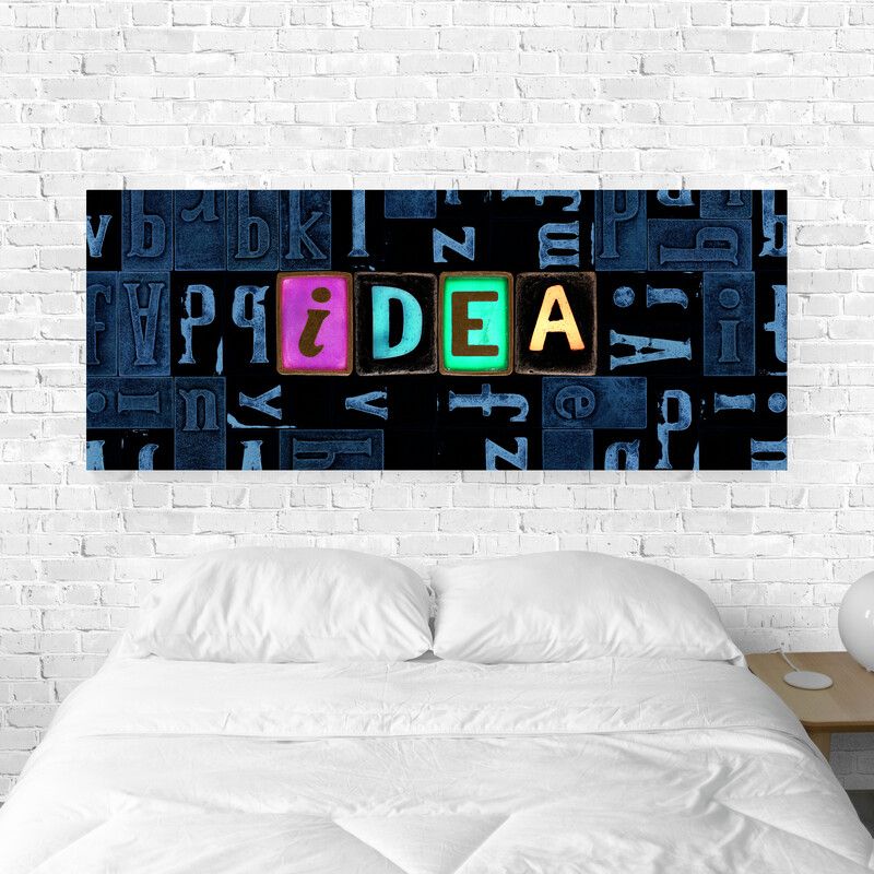 TAYRONA STORE - Cuadro En Lienzo Para Habitaciones Idea Letras 100x40cm