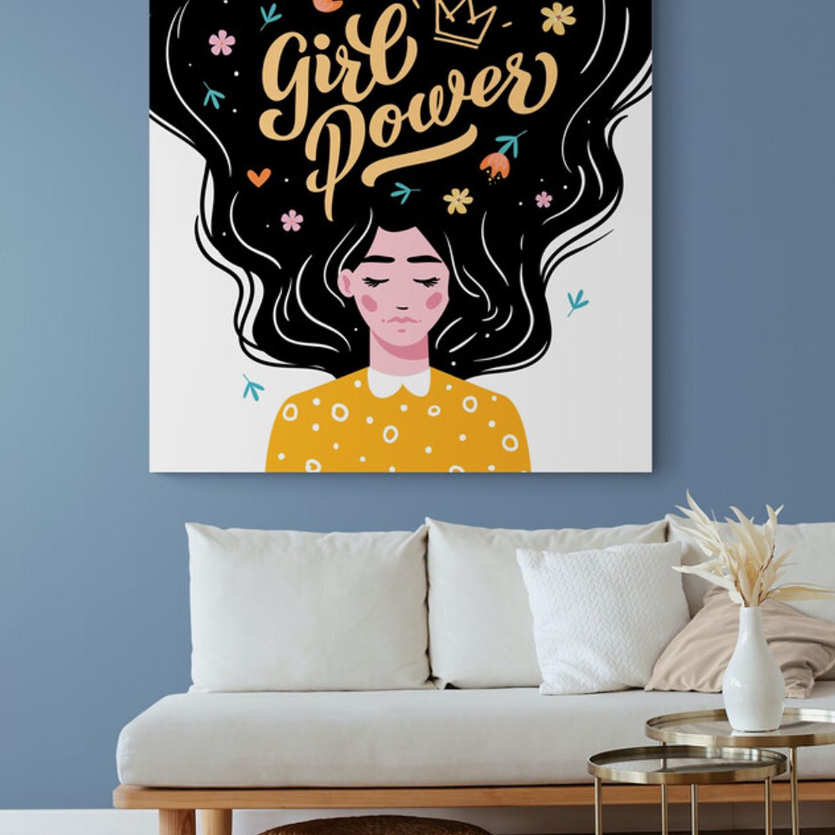 TAYRONA STORE - Cuadro En Lienzo Para Habitaciones Pintura Mujer 220 100x100cm