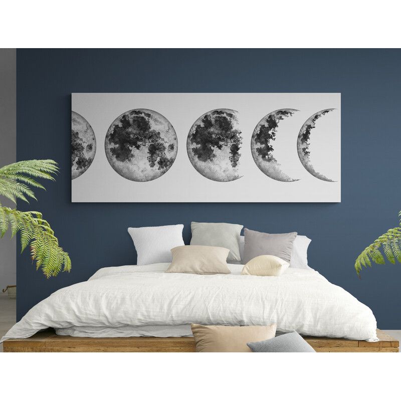 TAYRONA STORE - Cuadro En Lienzo Para Habitaciones Luna 020 125x50cm