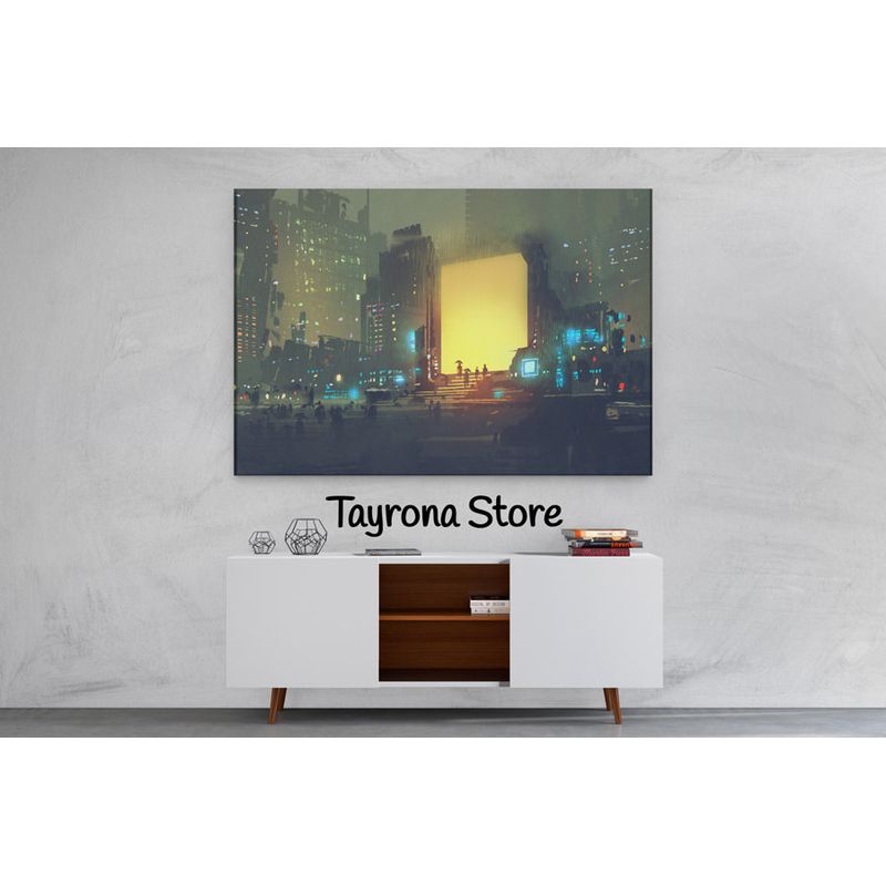 TAYRONA STORE - Cuadro En Lienzo Para Habitaciones Fantasía 58 100x70cm