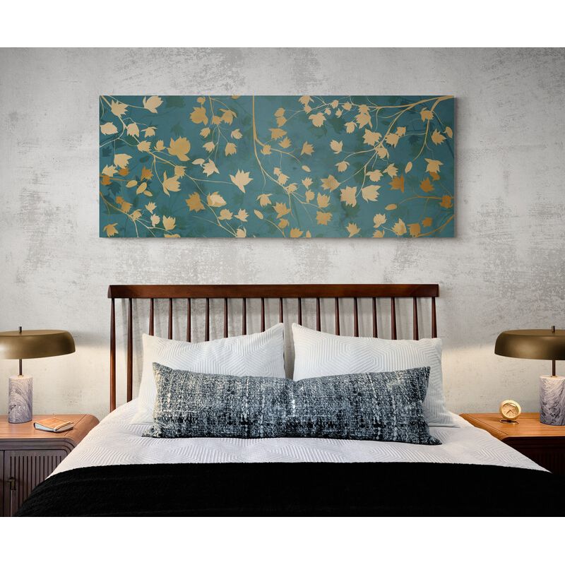 TAYRONA STORE - Cuadro En Lienzo Para Habitaciones Hojas 175 100x40cm