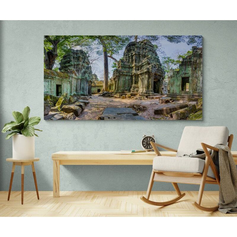 TAYRONA STORE - Cuadro En Lienzo Para Habitaciones Angkor Wat 012 150x80cm