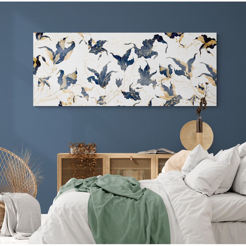 TAYRONA STORE - Cuadro En Lienzo Para Habitaciones Hojas 173 90x40cm