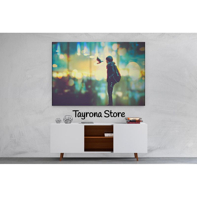 TAYRONA STORE - Cuadro En Lienzo Para Habitaciones Fantasía 27 100x70cm