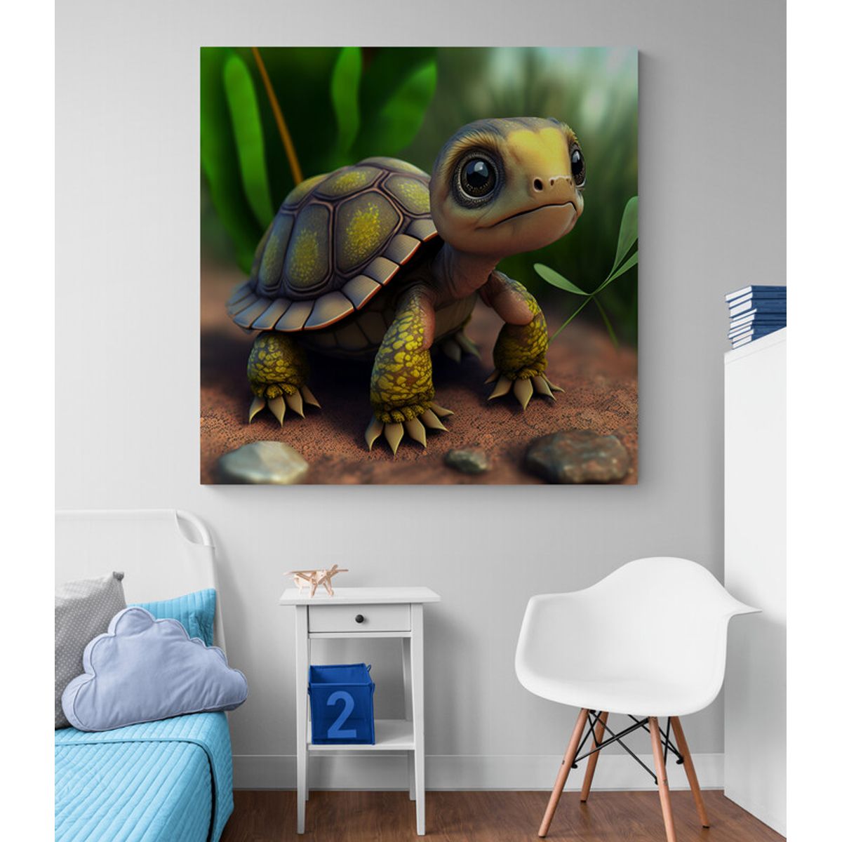 TAYRONA STORE - Cuadro En Lienzo Para Habitaciones Tortugas 047 100x100cm