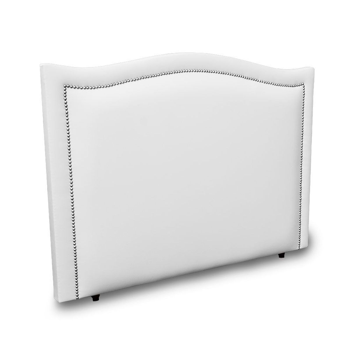 MAGIC CLASS - CABECERO CURVO CON ESTOPEROL AL CENTRO120X130 ECOCUERO BLANCO