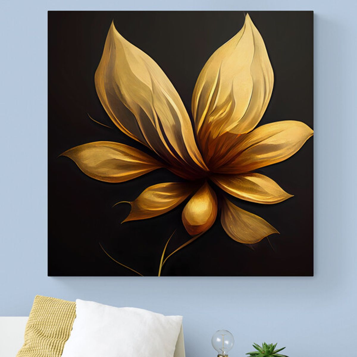 TAYRONA STORE - Cuadro En Lienzo Para Habitaciones Flores 454 50x50cm