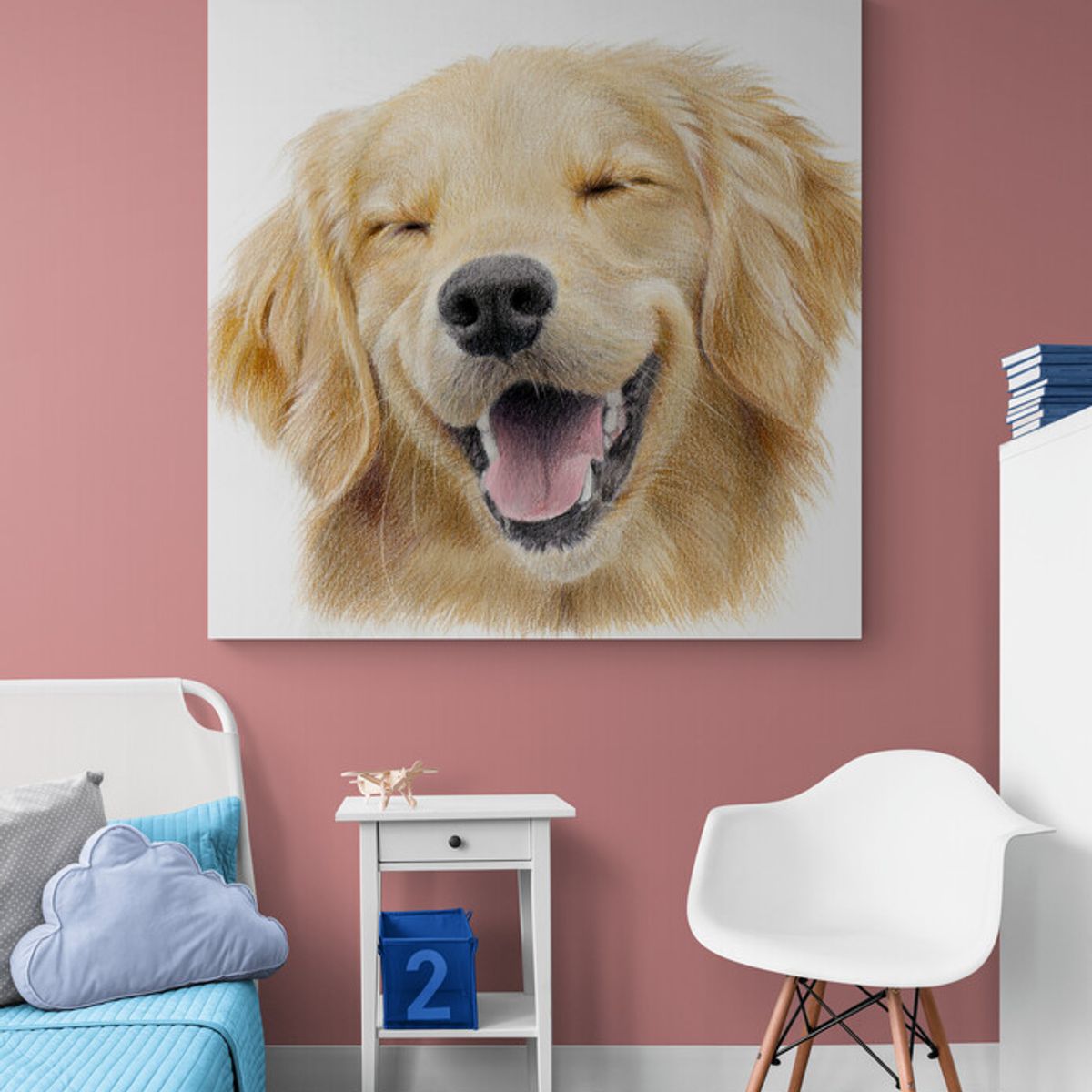 TAYRONA STORE - Cuadro En Lienzo Para Habitaciones Perro 122 100x100cm