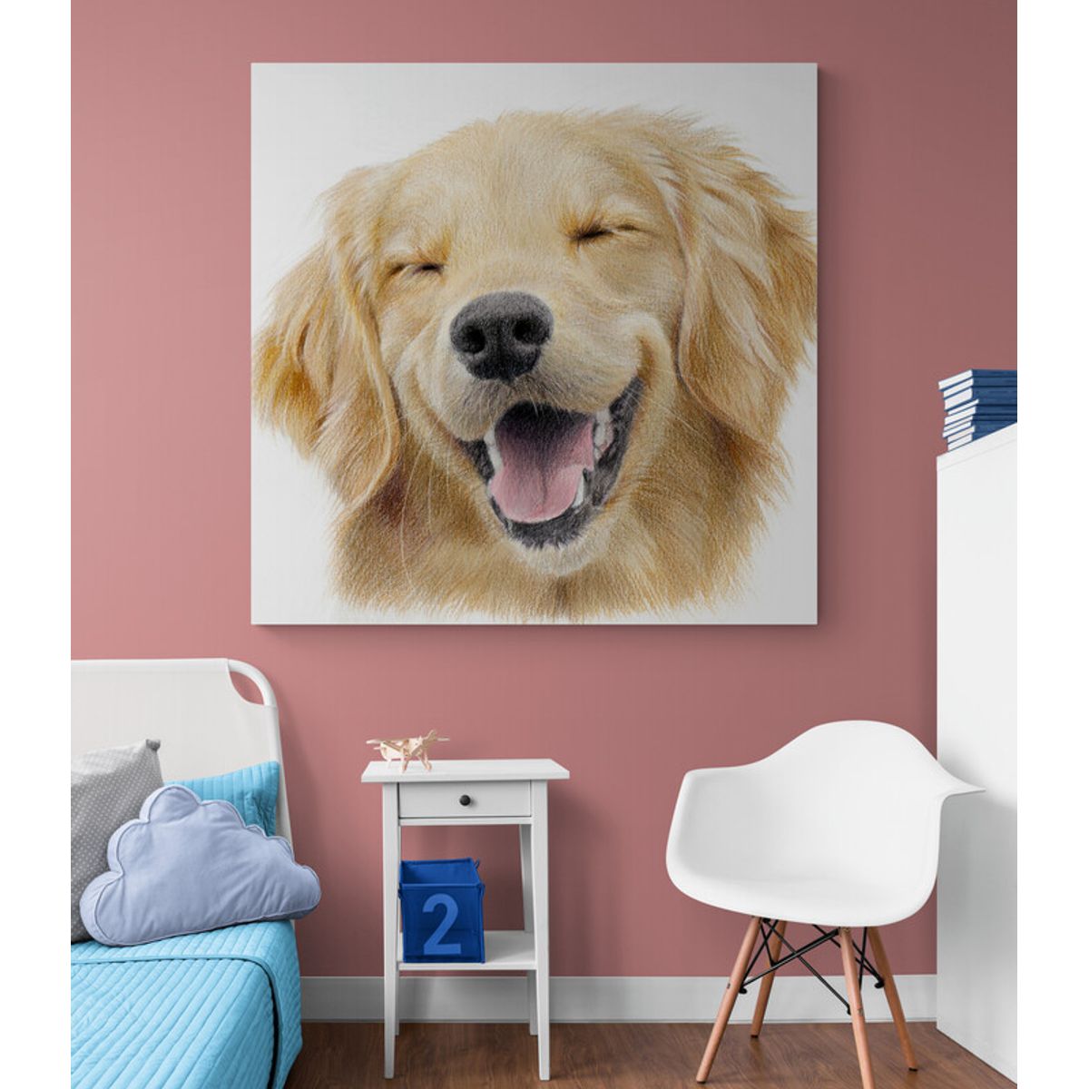 TAYRONA STORE - Cuadro En Lienzo Para Habitaciones Perro 122 100x100cm