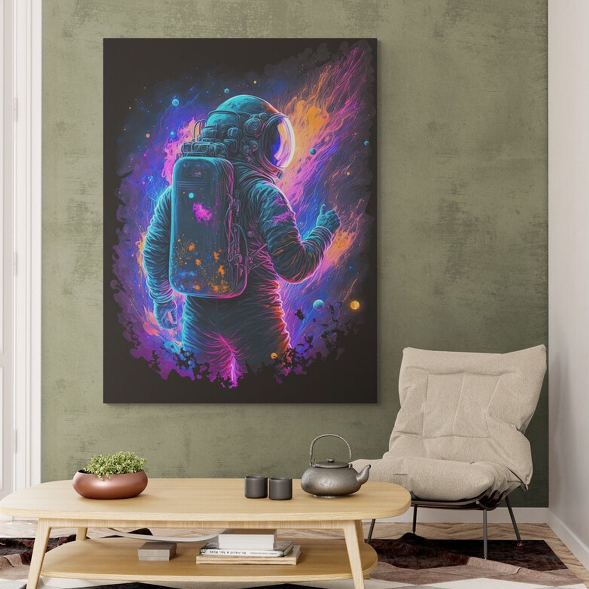 TAYRONA STORE - Cuadro En Lienzo Para Habitaciones Astronauta 082 60x80cm