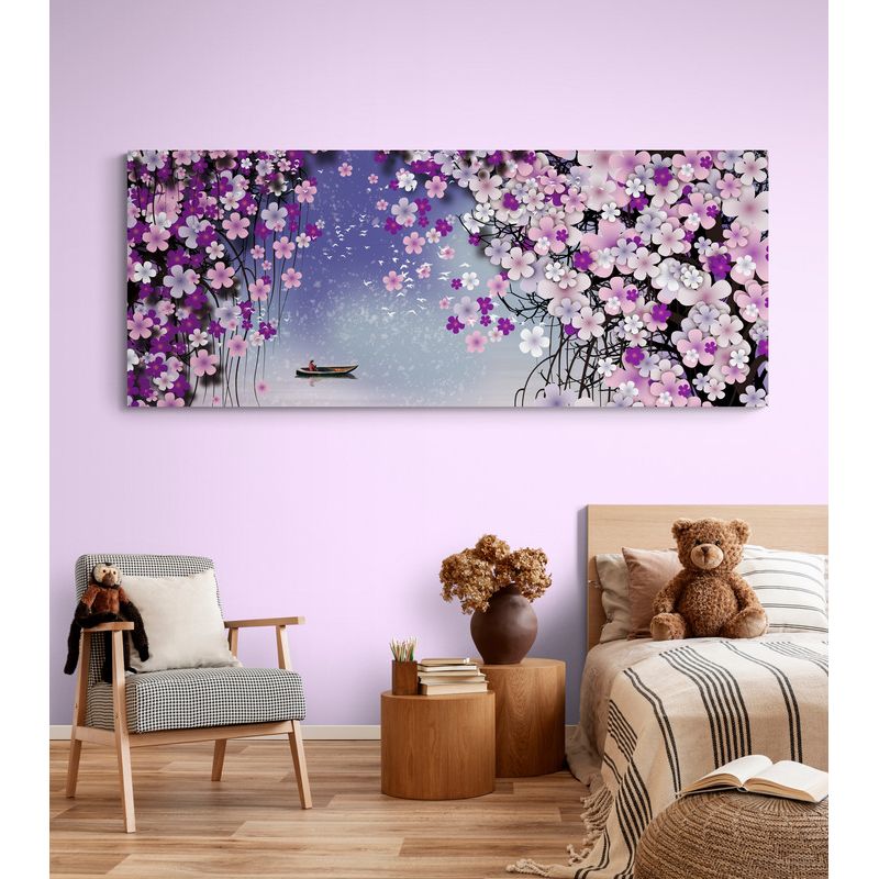 TAYRONA STORE - Cuadro En Lienzo Para Habitaciones Pintura Flores 331 150x60cm