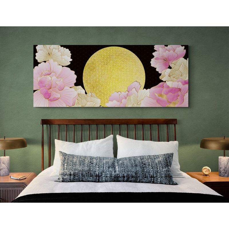 TAYRONA STORE - Cuadro En Lienzo Para Habitaciones Flores 488 100x40cm