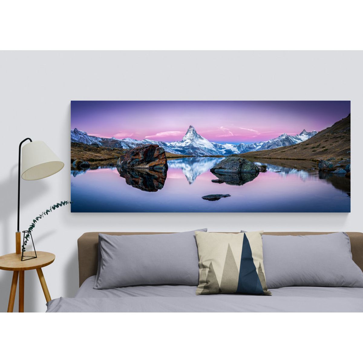 TAYRONA STORE - Cuadro En Lienzo Para Habitaciones Lago Monta¤As 001 100x40cm