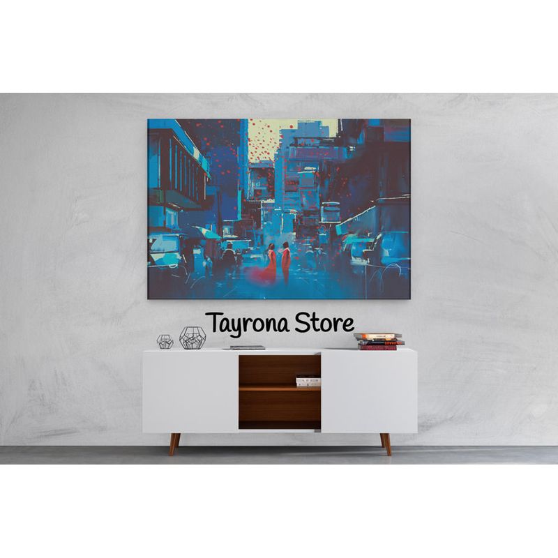 TAYRONA STORE - Cuadro En Lienzo Para Habitaciones Fantasía 42 120x80cm