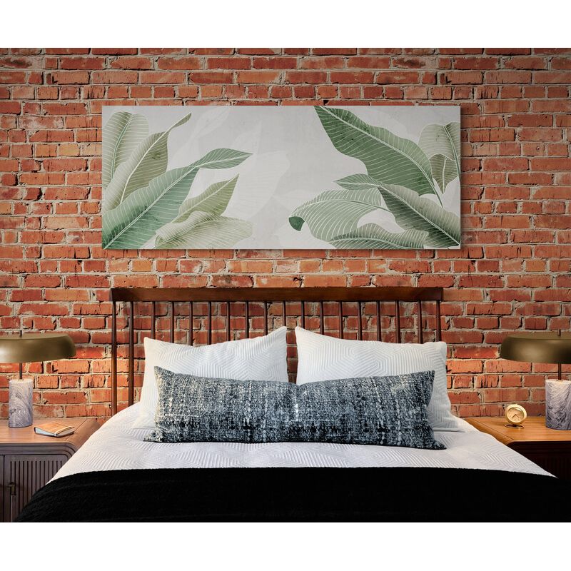 TAYRONA STORE - Cuadro En Lienzo Para Habitaciones Hojas 158 100x40cm