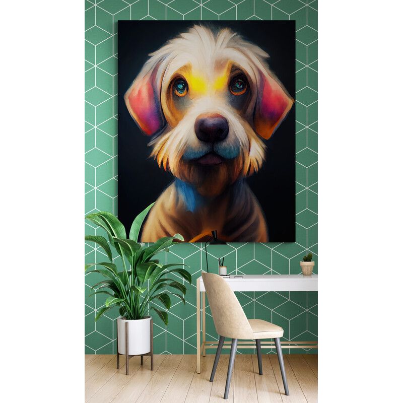 TAYRONA STORE - Cuadro En Lienzo Para Habitaciones Perro 135 80x100cm