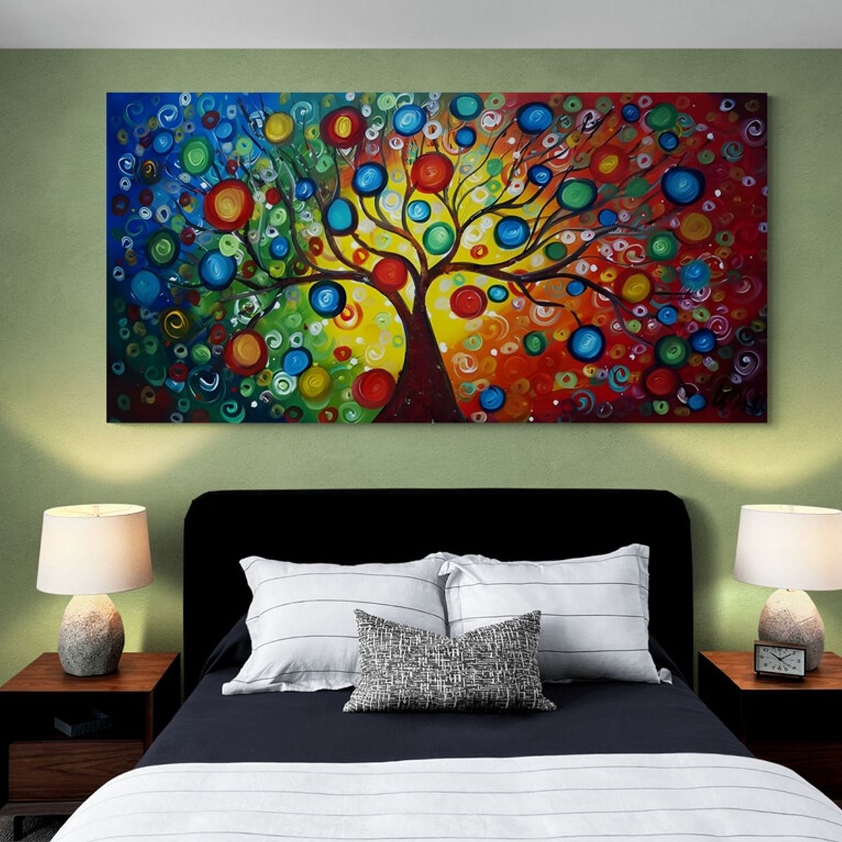 TAYRONA STORE - Cuadro Lienzo Para Habitaciones Arbol De La Vida 061 90x40cm