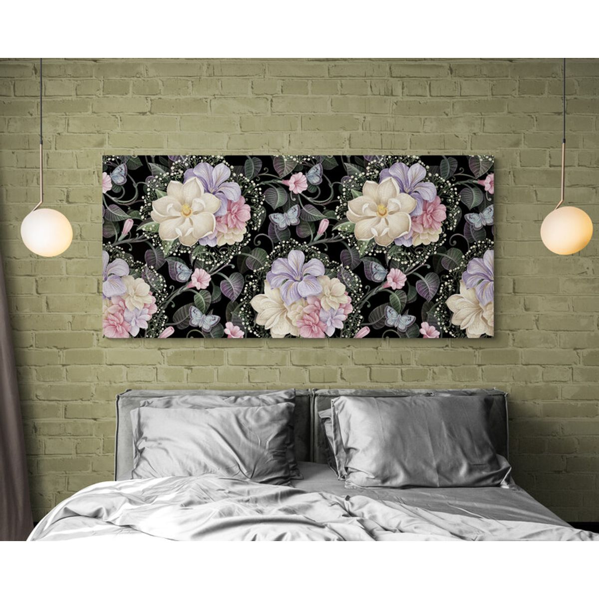 TAYRONA STORE - Cuadro En Lienzo Para Habitaciones Flores 507 90x40cm