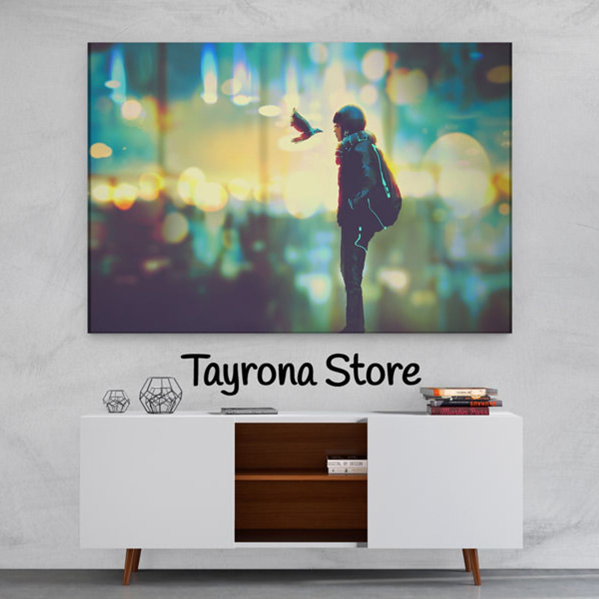 TAYRONA STORE - Cuadro En Lienzo Para Habitaciones Fantasía 27 150x100cm