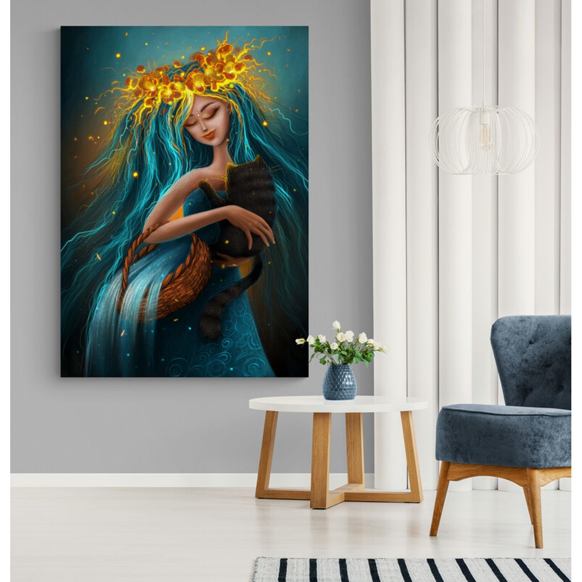 TAYRONA STORE - Cuadro En Lienzo Para Habitaciones Pintura Mujer 238 30x40cm