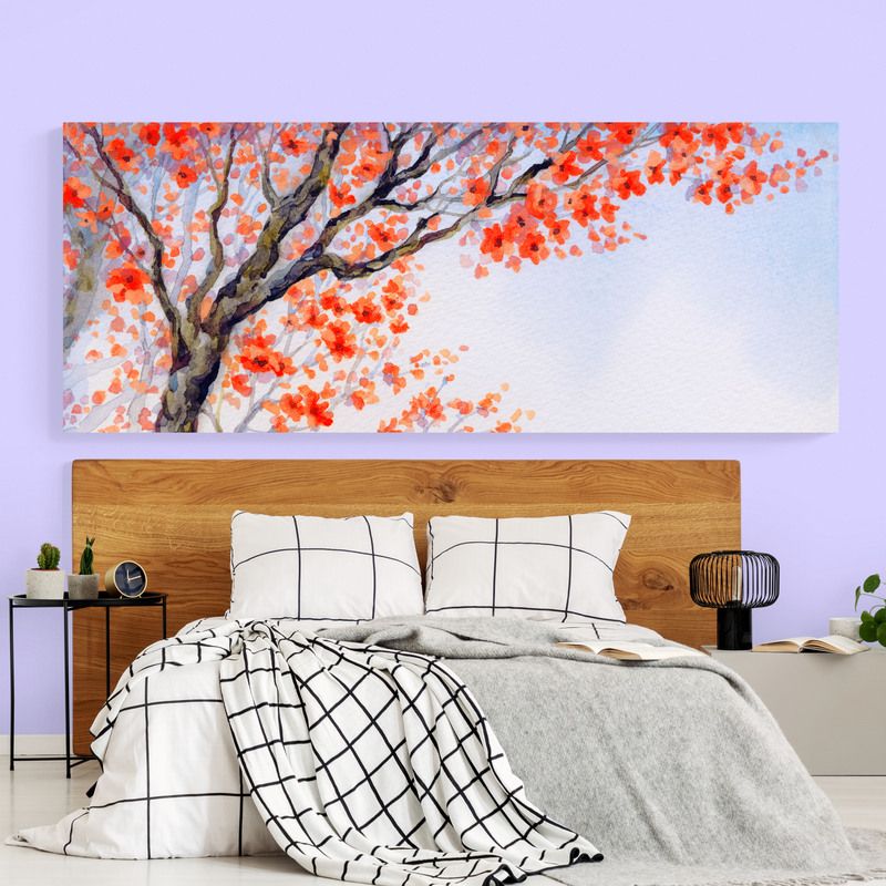TAYRONA STORE - Cuadro En Lienzo Para Habitaciones Pintura Arboles 161 125x50cm