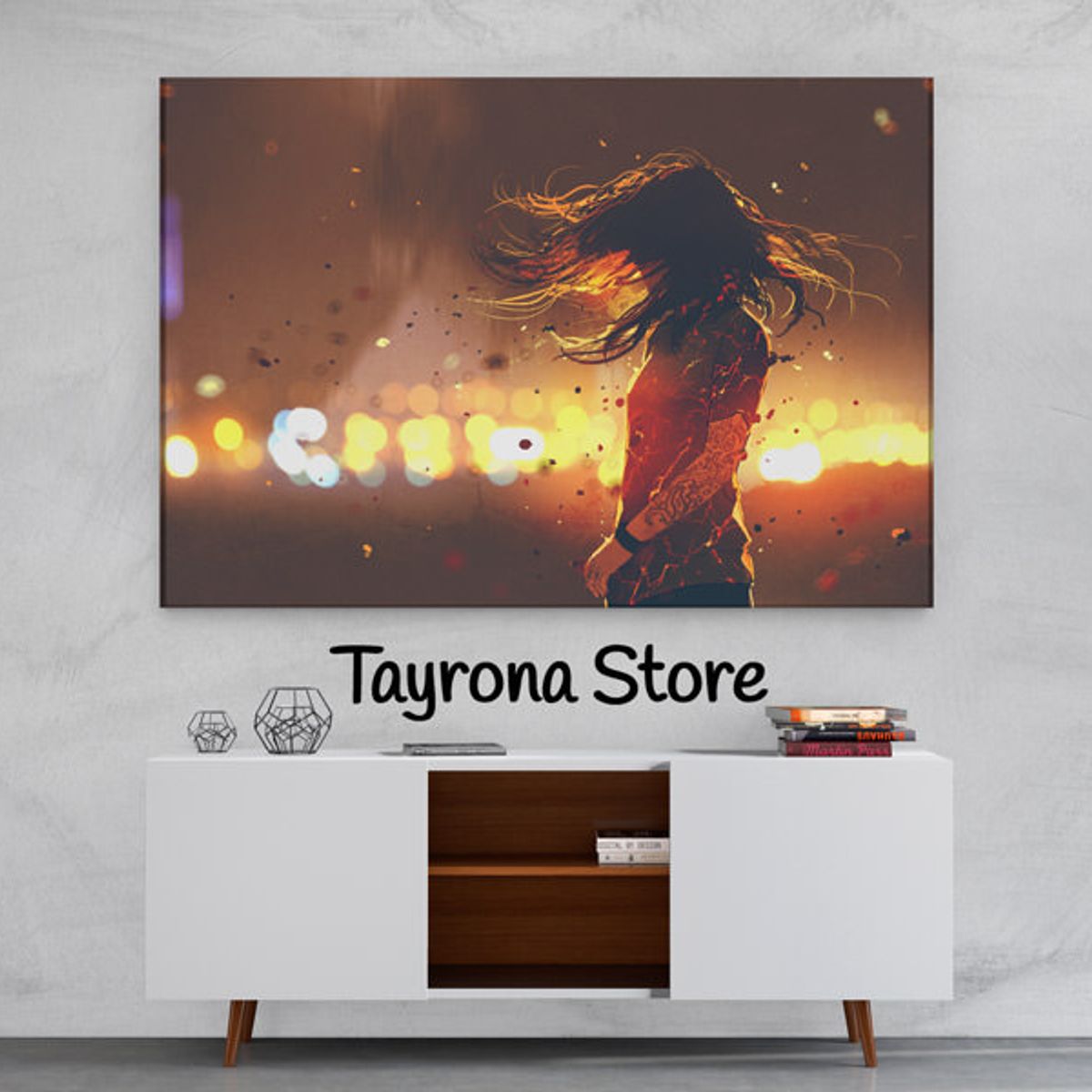 TAYRONA STORE - Cuadro En Lienzo Para Habitaciones Fantasía 44 70x50cm