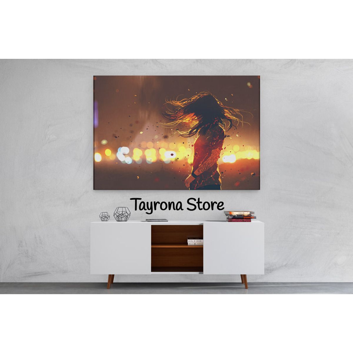 TAYRONA STORE - Cuadro En Lienzo Para Habitaciones Fantasía 44 70x50cm