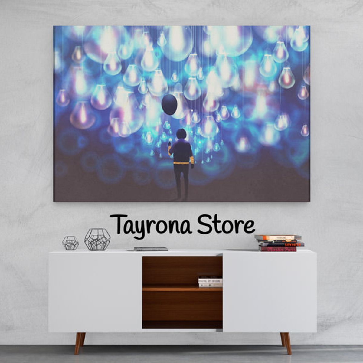 TAYRONA STORE - Cuadro En Lienzo Para Habitaciones Fantasía 104 100x70cm
