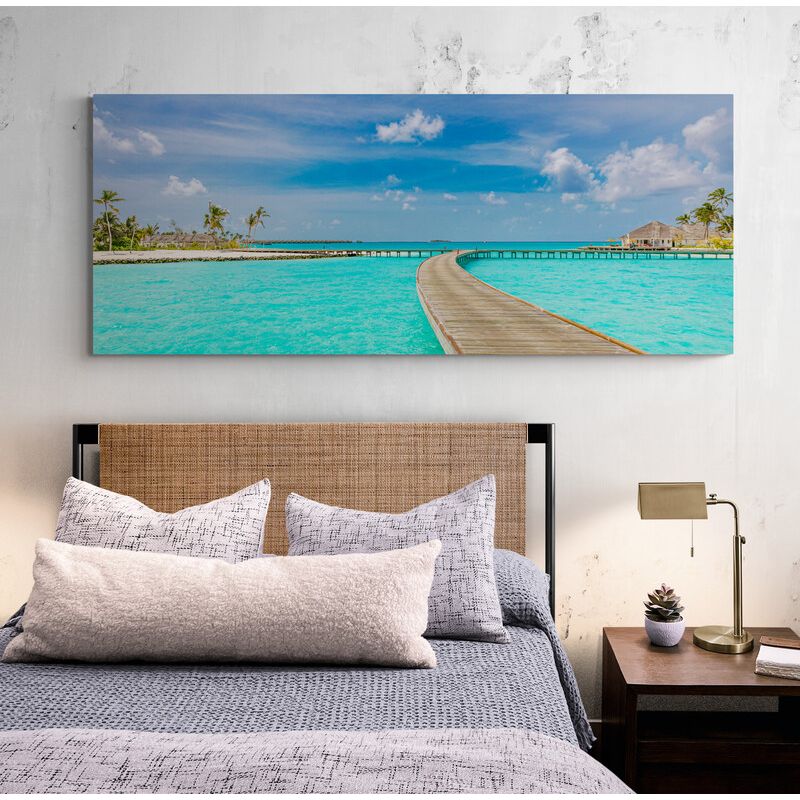 TAYRONA STORE - Cuadro En Lienzo Para Habitaciones Muelle Playa 154 175x70cm