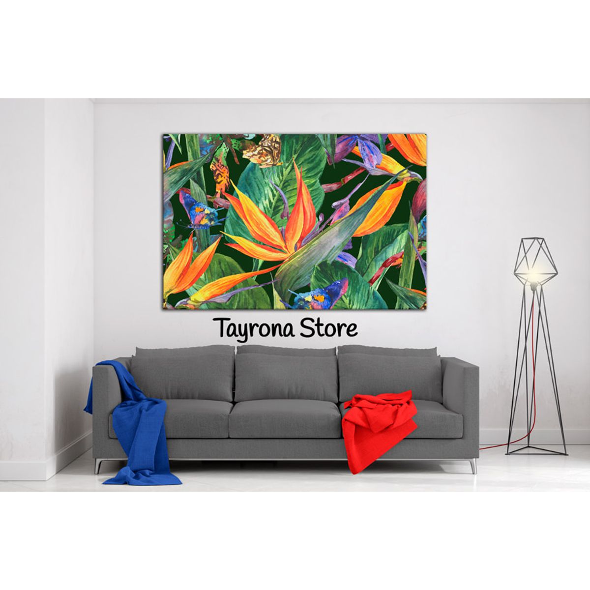 TAYRONA STORE - Cuadro En Lienzo Para Habitaciones Flores 189 120x80cm