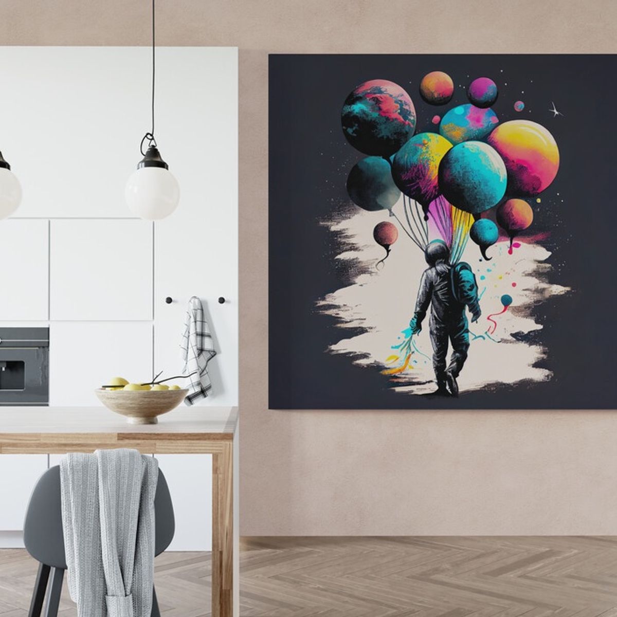 TAYRONA STORE - Cuadro En Lienzo Para Habitaciones Astronauta 076 50x50cm