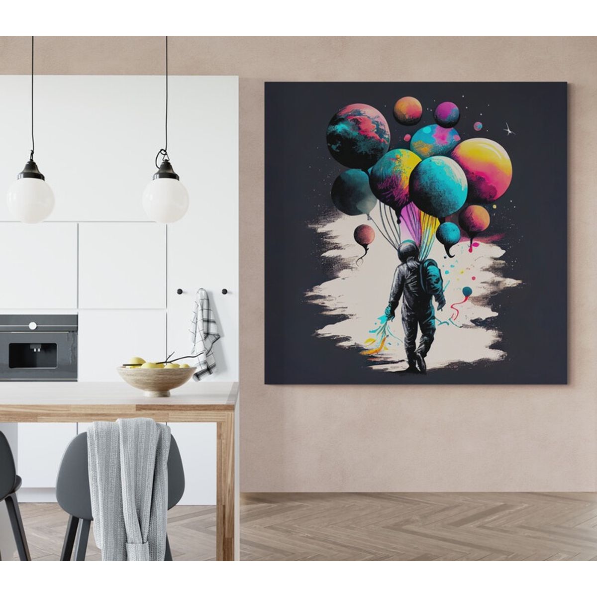 TAYRONA STORE - Cuadro En Lienzo Para Habitaciones Astronauta 076 50x50cm