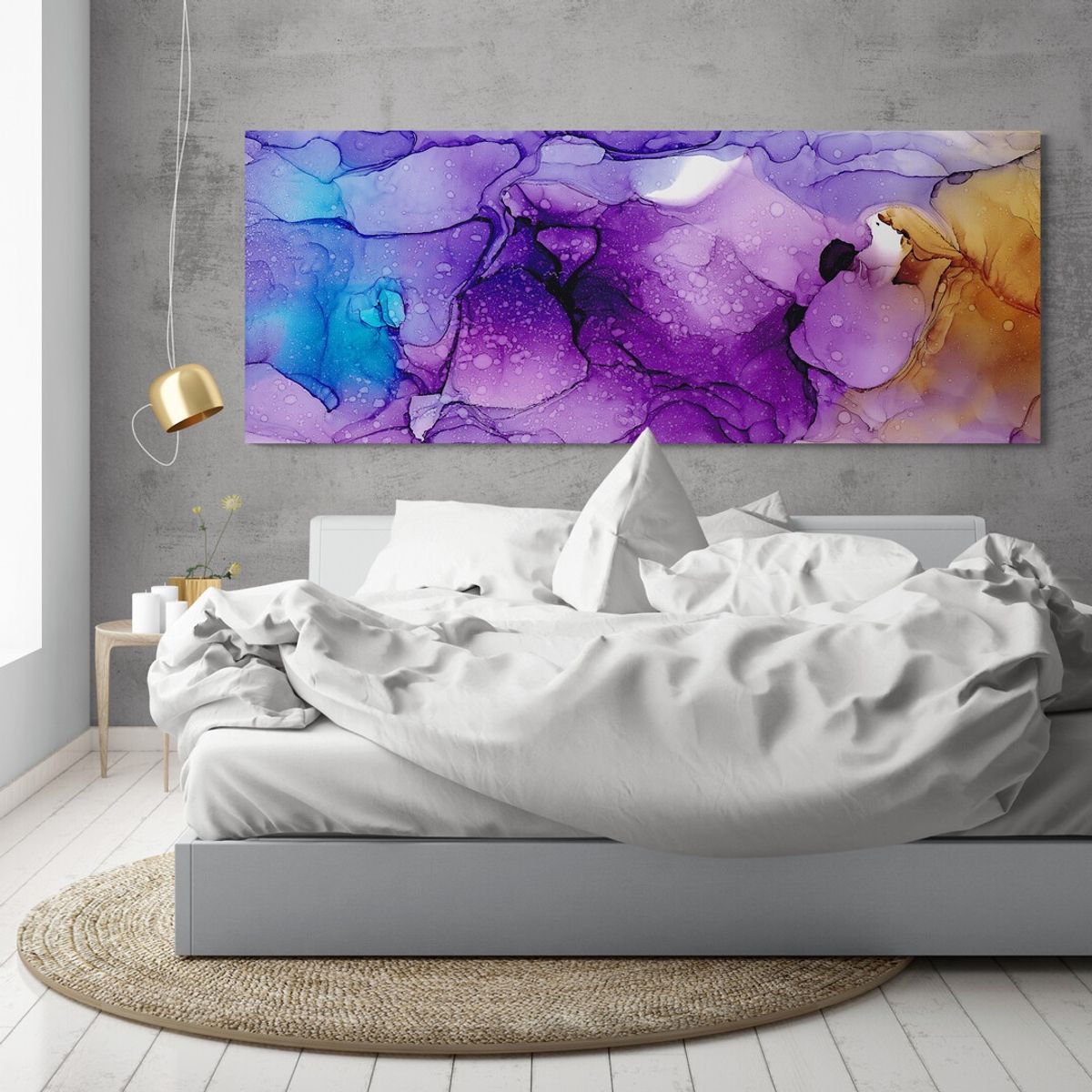TAYRONA STORE - Cuadro En Lienzo Para Habitaciones Abstracto Colores 262 125x50cm