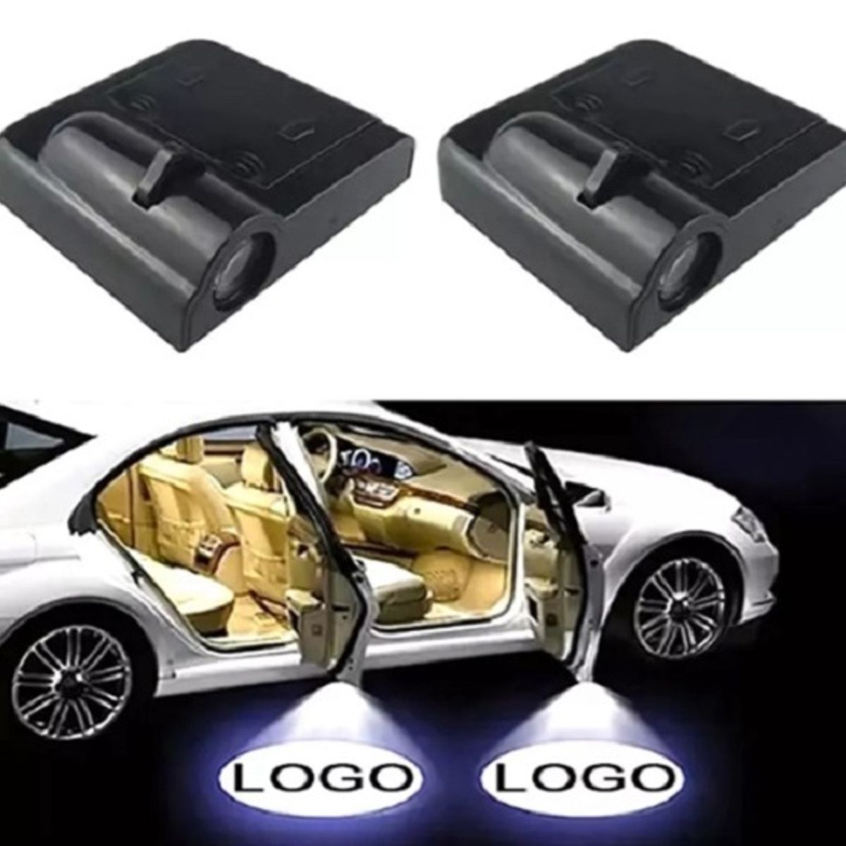 GENERICO - 2 Led Proyector Logo Renault Puerta Carro vehículo auto